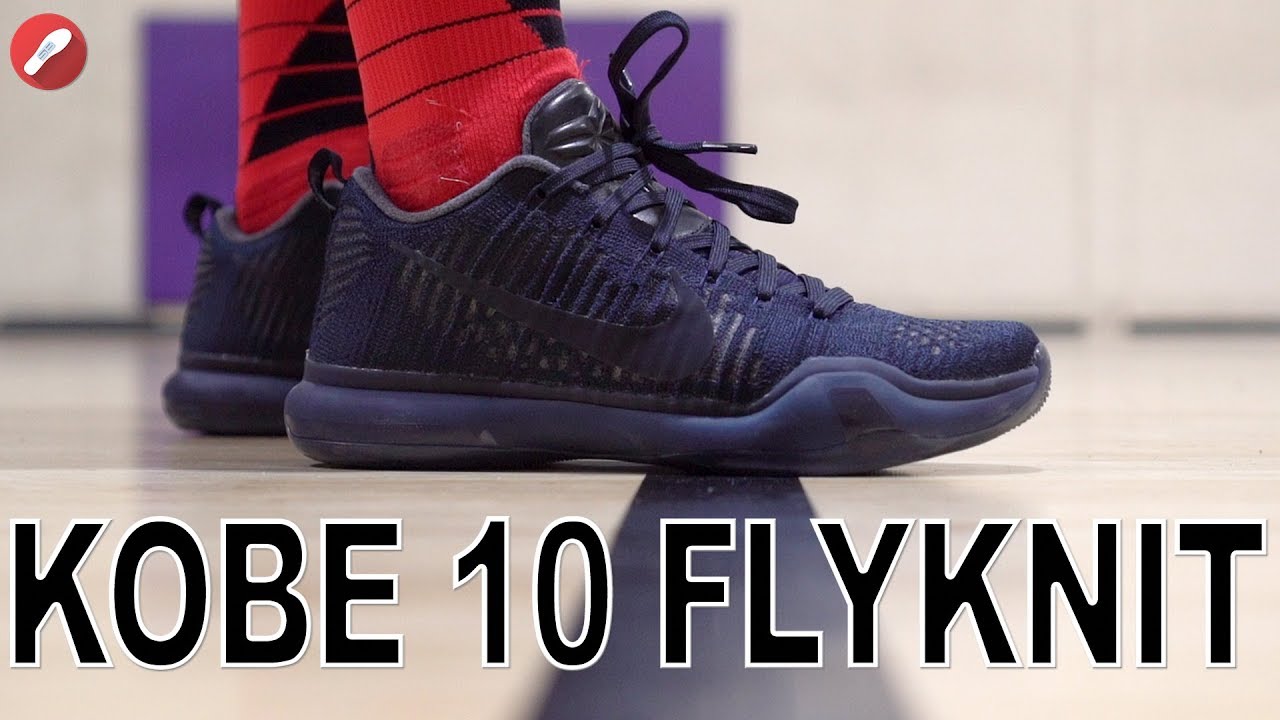 Throwback! Nike Kobe 10 Flyknit Fade to Black Performance Review!