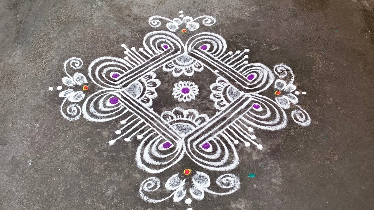 5*1 dots easy padikoolam 🌺for festival 🤩#rangoli video#youtubevideo# daily koolam video 