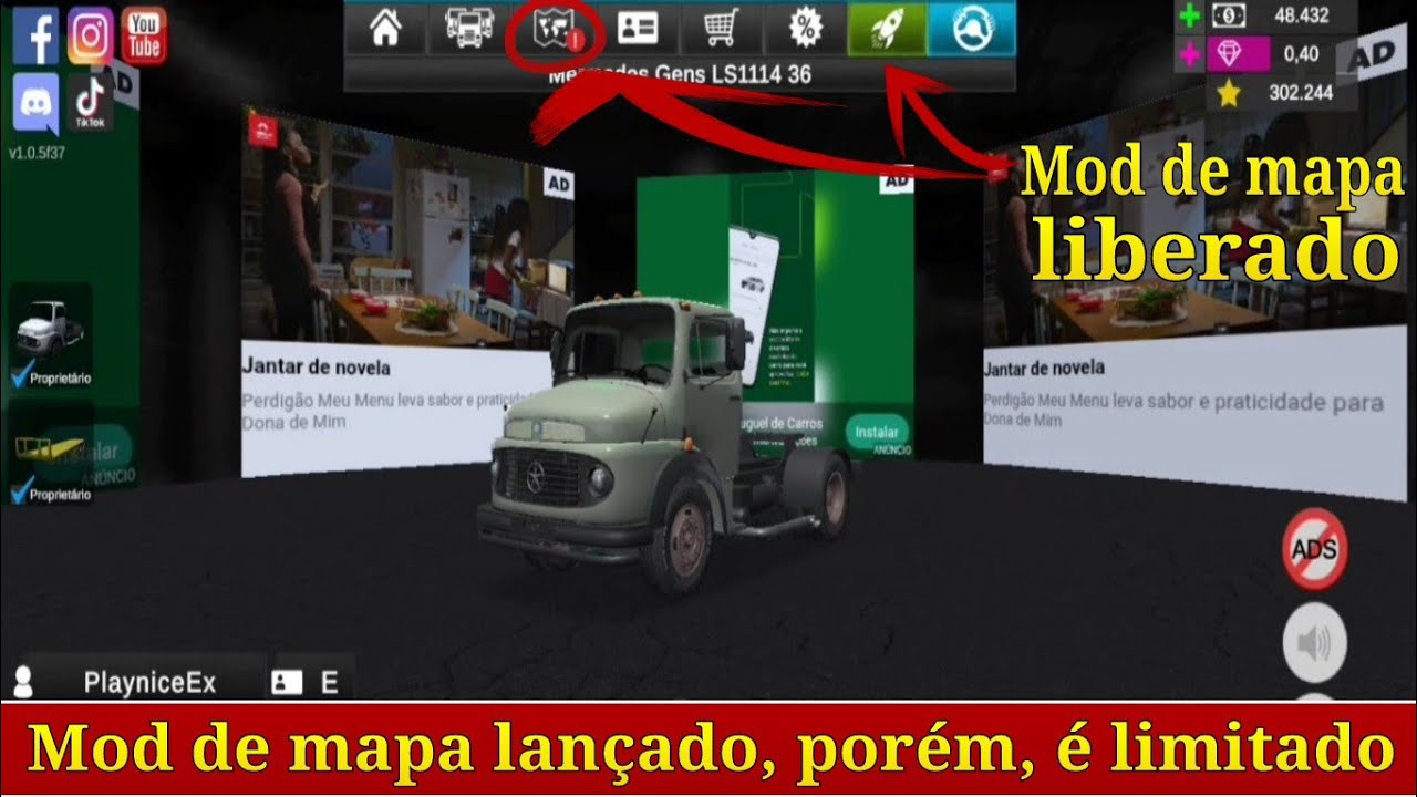 GTS 2 - MOD DE MAPA DISPONÍVEL, PORÉM, É LIMITADO E A VERSÃO COMPLETA É PAGA.