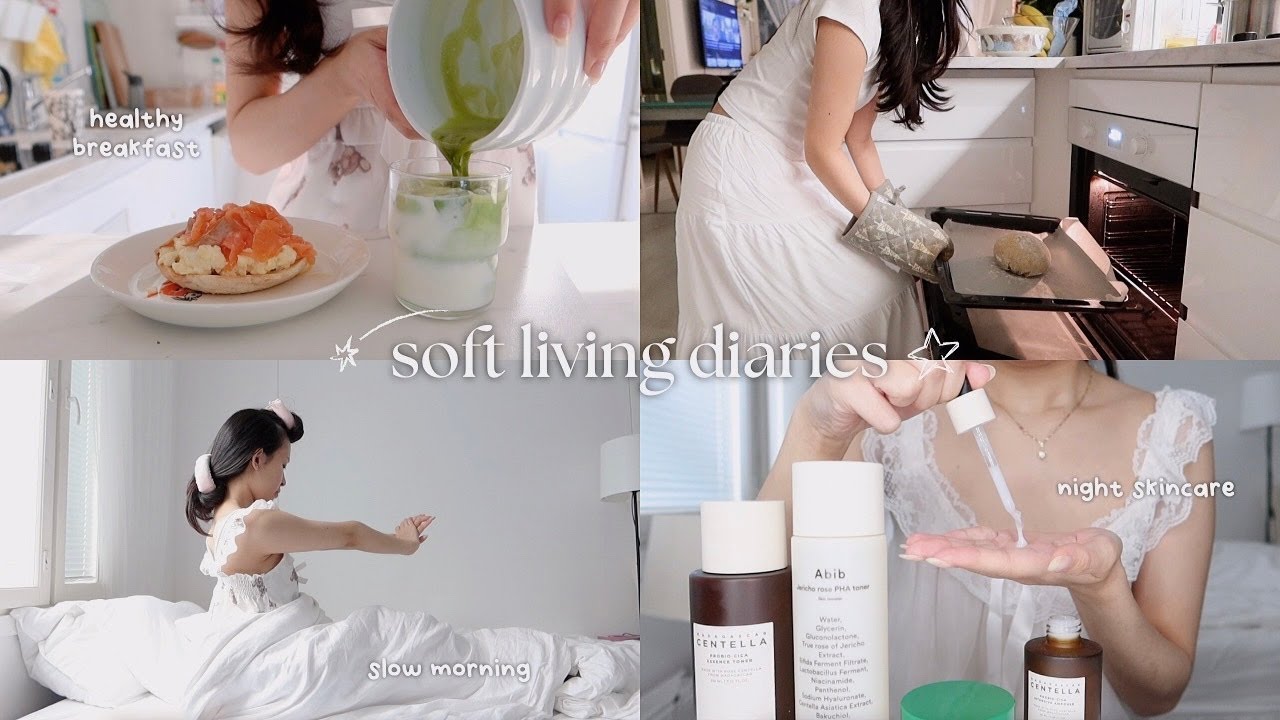 7AM to 9PM day of a full-timer 🥞 slow morning, what I eat, skincare routine, baking bread 🍞 & grwm