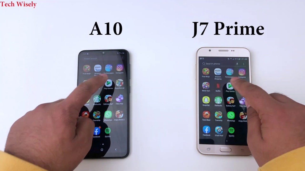 SAMSUNG A10 vs J7 Prime | Speed Test Comparison