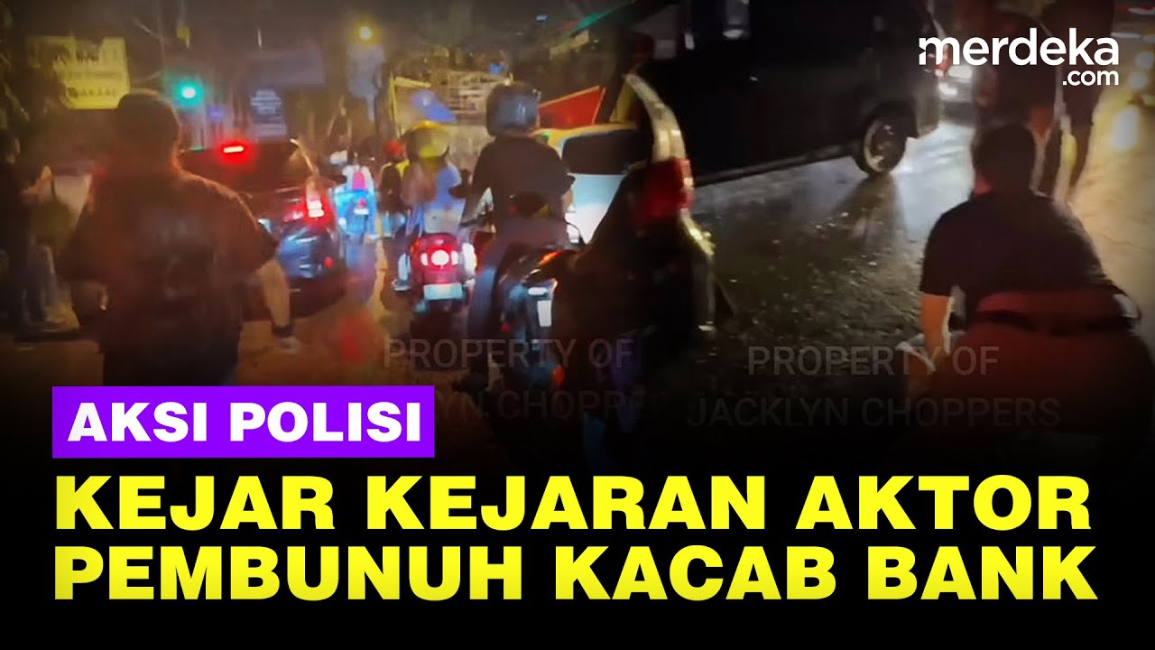 Momen Aksi Kejar-kejaran Mobil Polisi Vs Aktor Pembunuh Kacab Bank, Tampangnya Jadi Sorotan