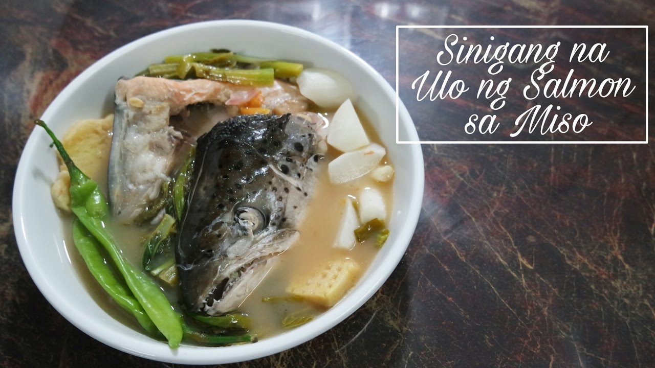 Sinigang na ulo ng Salmon sa Miso