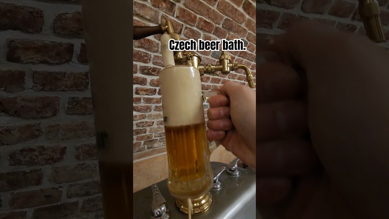 Traveled to Czech for a beer bath spa. Drink & bathe in beer. #asmr  #travel #asmr #spa #spaday