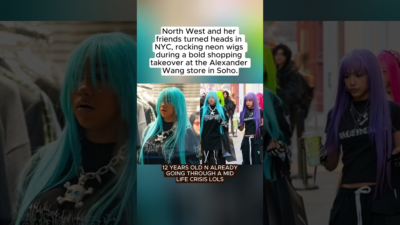 North West&rsquo;s Neon Takeover With Friends At Alexander Wang In NYC #donaldtrump