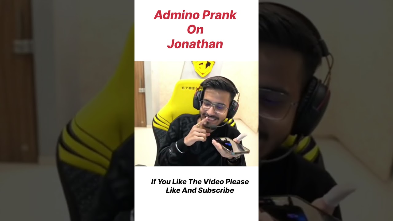 @admino_gaming19 Prank On @JONATHANGAMINGYT Best Friend Forever ❤️💛 #jonathan #admino #shorts#4k