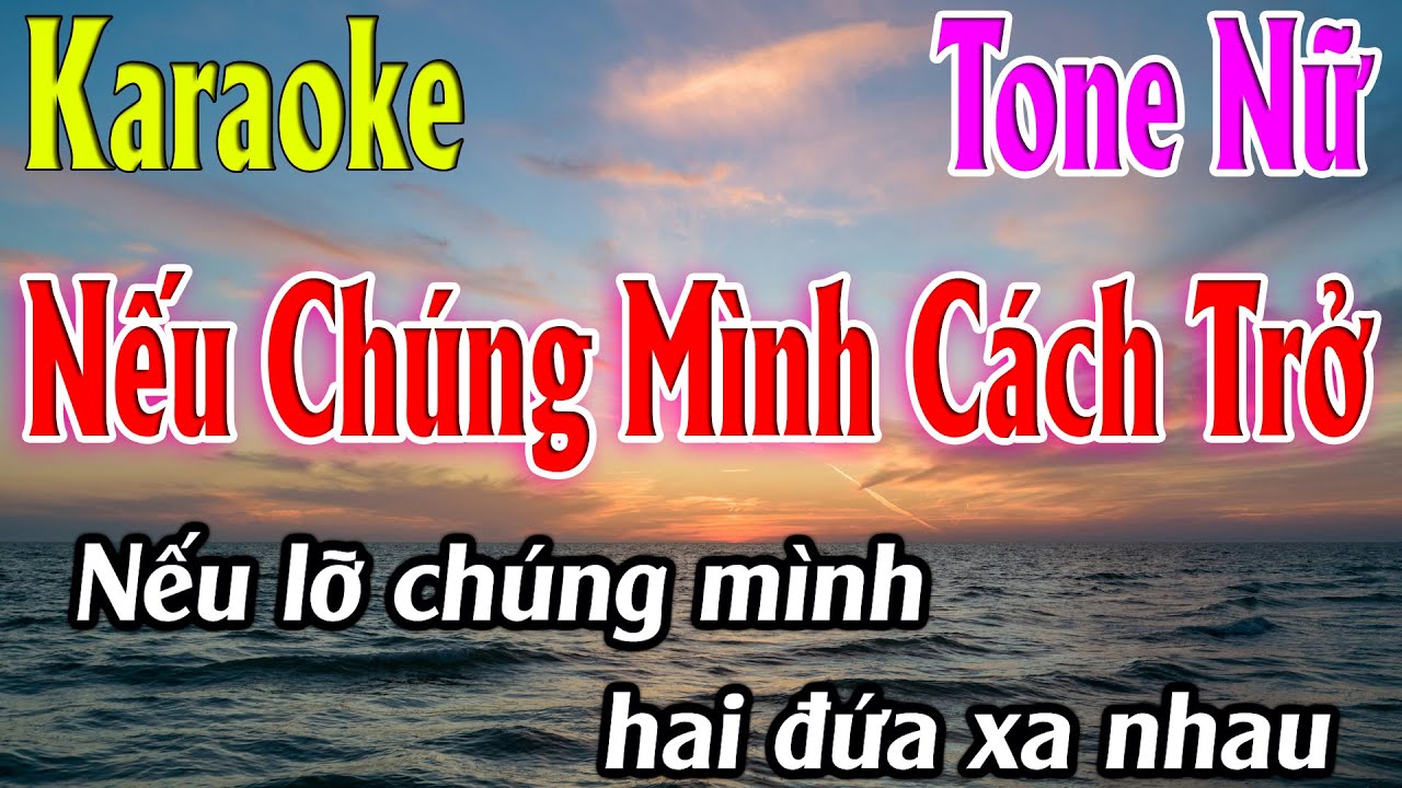 Nếu Chúng Mình Cách Trở Karaoke Tone Nữ ( Dm ) Beat Mới | Karaoke Lâm Organ