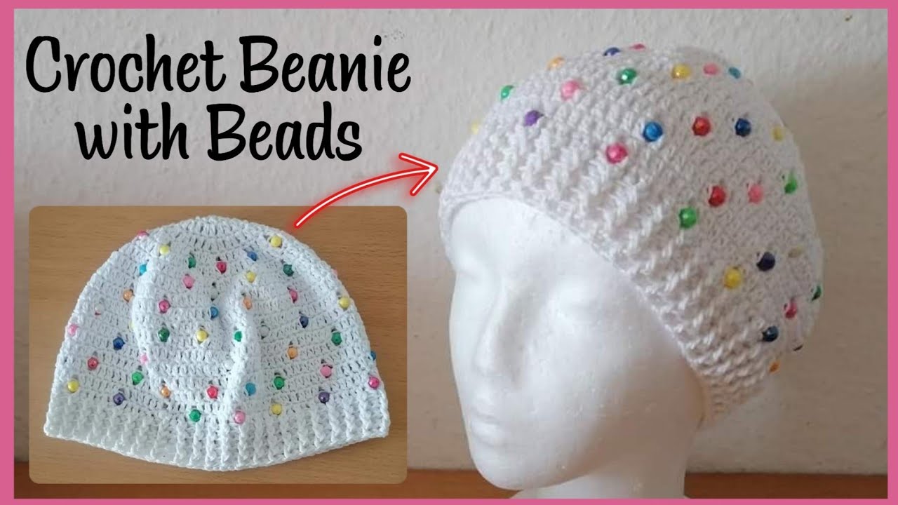 Crochet Beanie with Beads