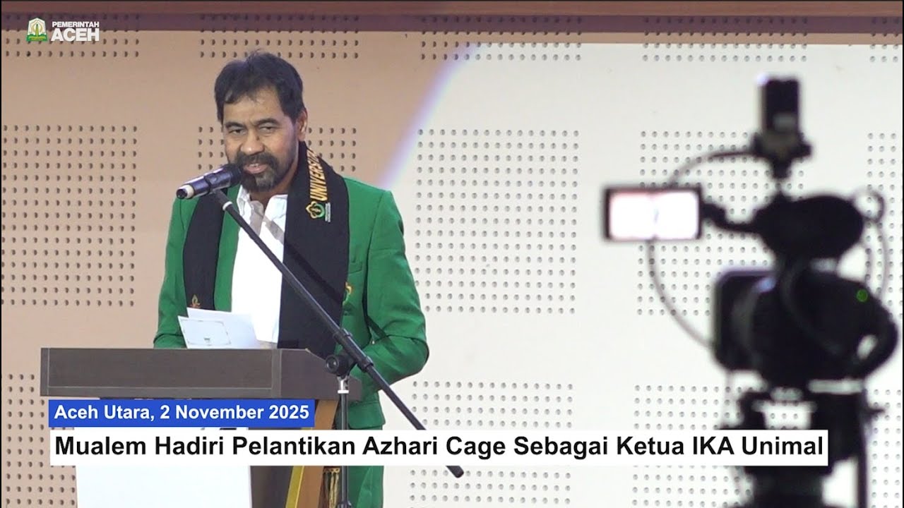 Mualem Hadiri Pelantikan Azhari Cage Sebagai Ketua IKA Unimal