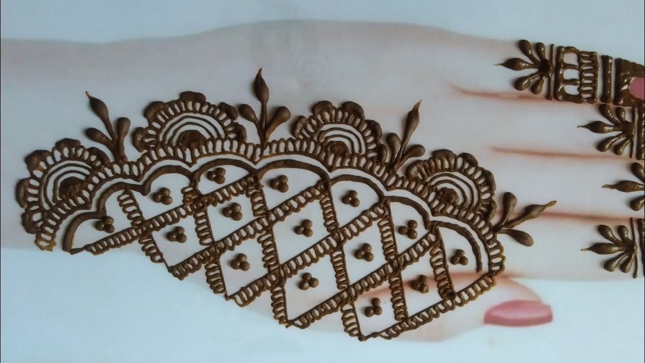 Mehndi design easy and beautiful | learn how to make henna leaves|#mehndidesign #BackHandMehndi 