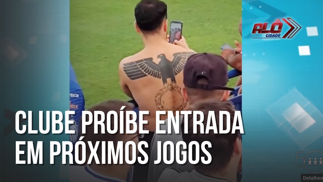 HOMEM EXIBE TATUAGEM NAZISTA DURANTE JOGO DE FUTEBOL
