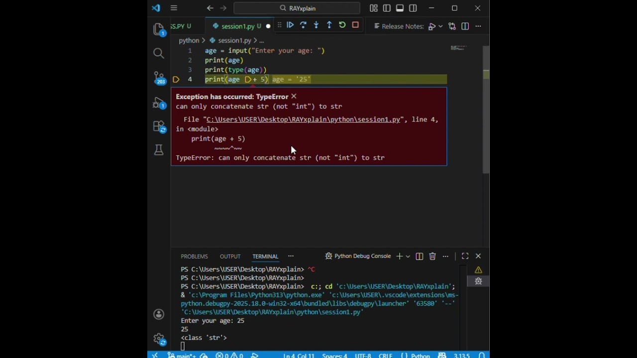 Input function - Python programming