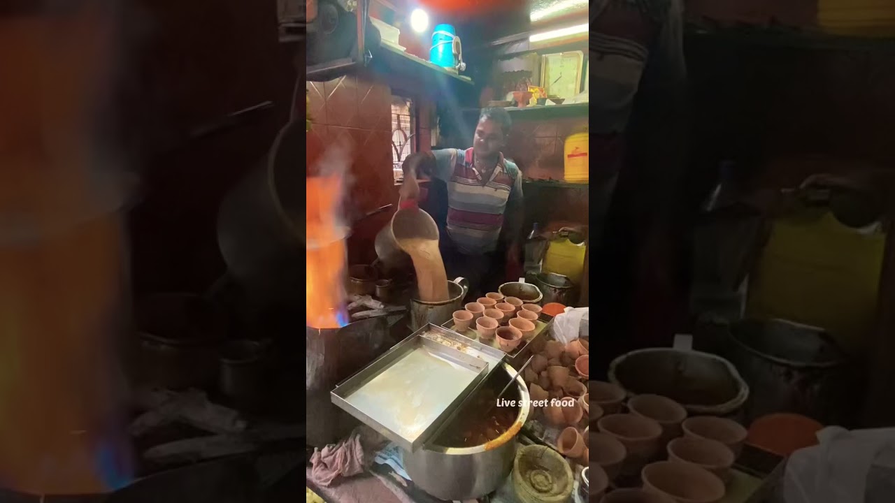 World Record Chaiwala 😱😱 4 फ़ीट उछालकर बनाते है Chai 😨😨 #shorts #streetfood #chai