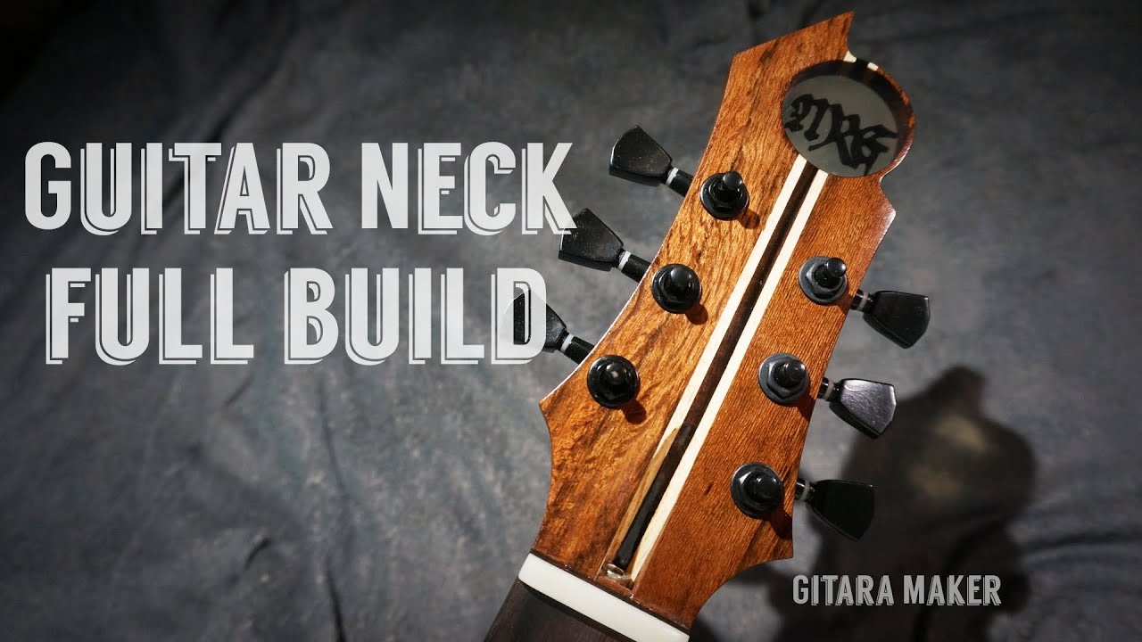 Guitar Neck Full Build - Laminated Neck with Epoxy Resin Logo - Pinoy Guitar Builder