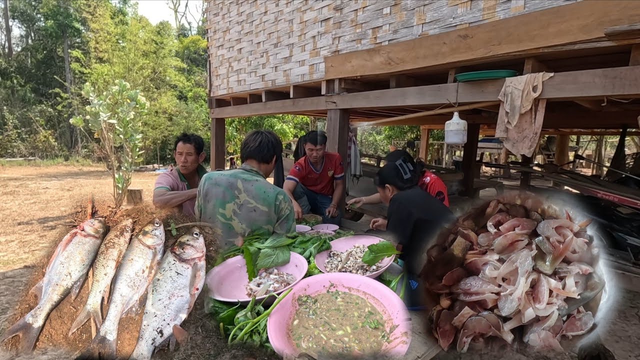 ກິນຊອຍຈຸປາໃສ່ມົດແດງ//หาปลาอยู่ผายวันนี้หมานๆ