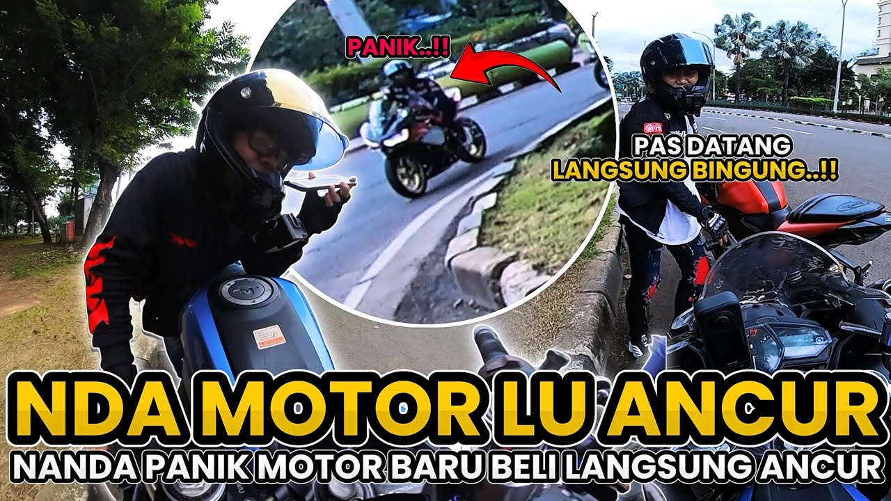 Motor ancor tanki pecah❗Senangnya lihat kepanikan nanda saat riding 