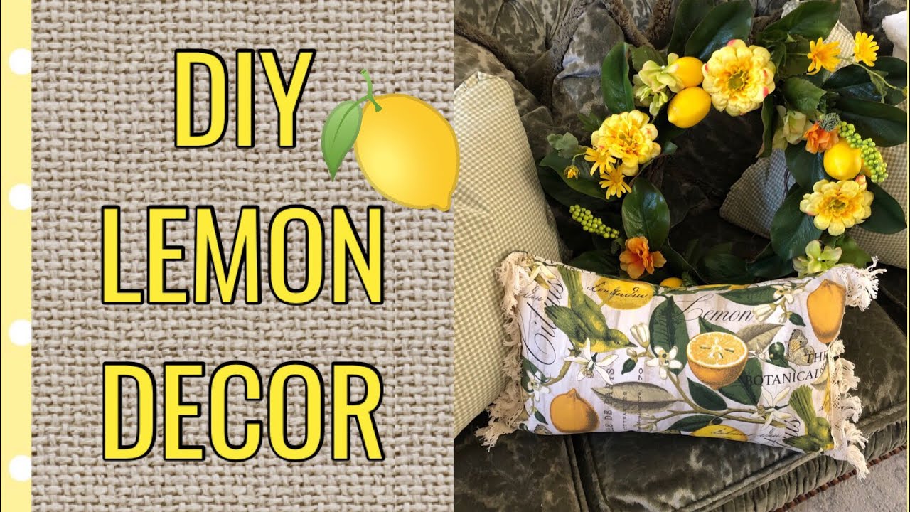 DIY SUMMER WREATH & PILLOW COVER | LEMON DECOR | DECORATING WITH LEMONS