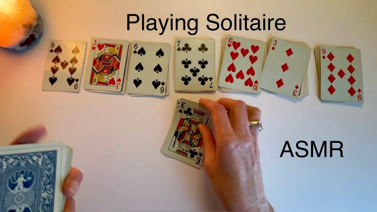 Play Solitaire with Me! ~ Soft Spoken ASMR with Card Shuffling
