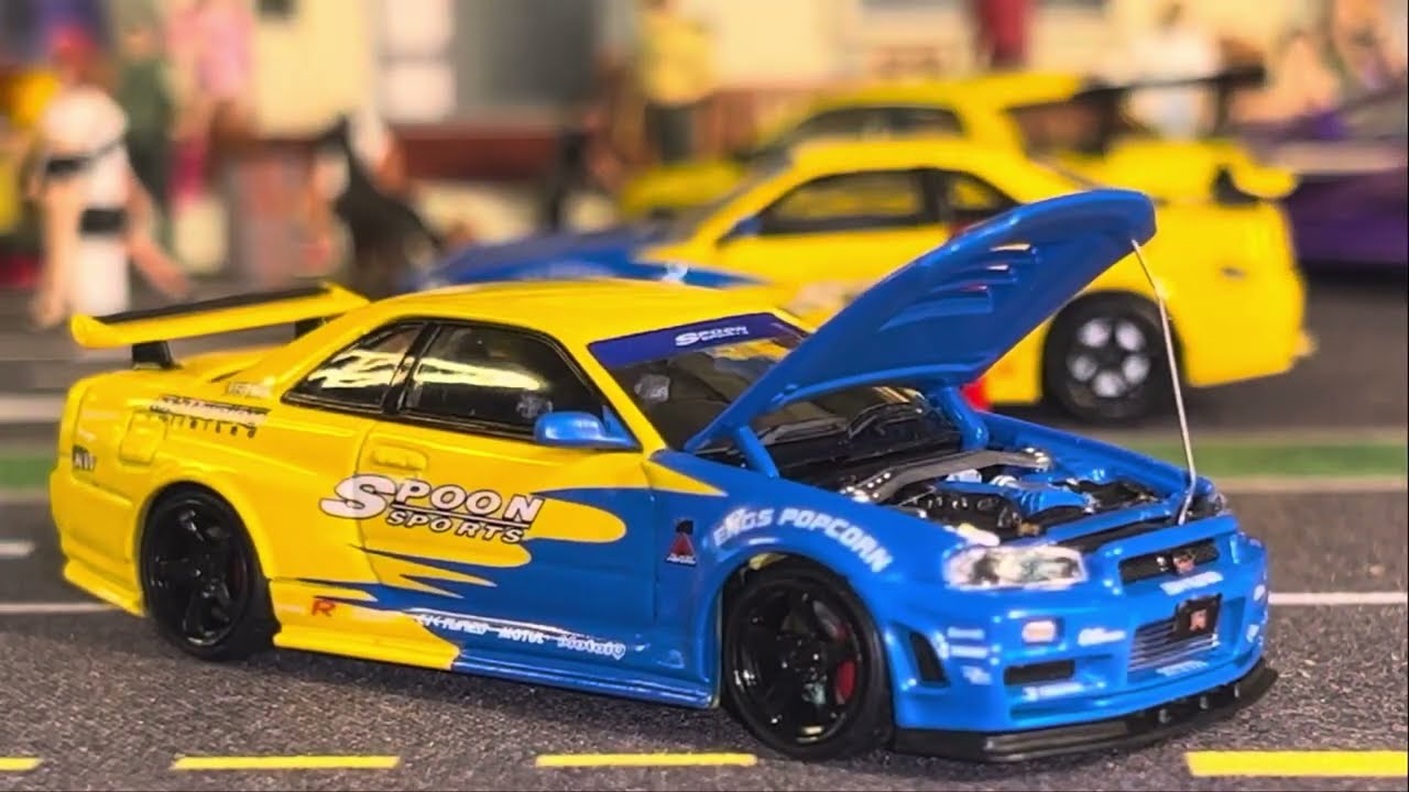 Time Micro SPOON R34 (1/64 Japanese Auto Tuning) Magic City Spoon Sports Diorama 