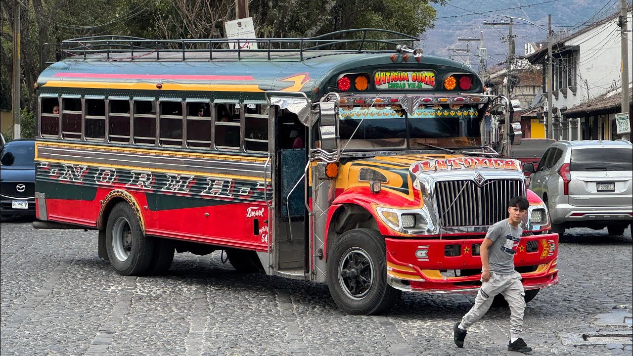 Pimped Chicken buses in Guatemala