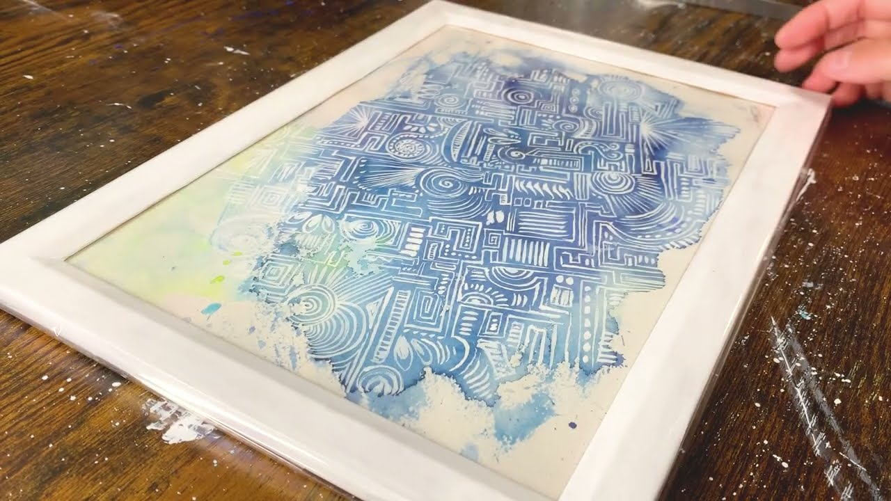 購入していただいた絵画をラッピングする音。🎁