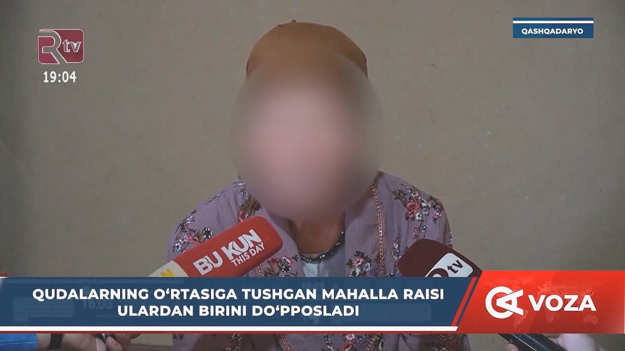 Qudalarning o'rtasiga tushgan mahalla raisi ulardan birini do'pposladi (Qashqadaryo)