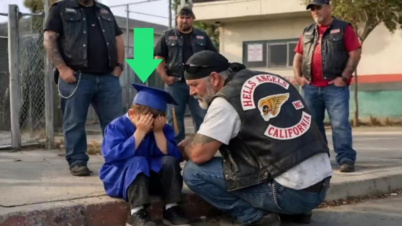 He Whispered to a Biker: ‘Nobody Came to My Graduation’ – 120 Hells Angels Showed Up That Night.