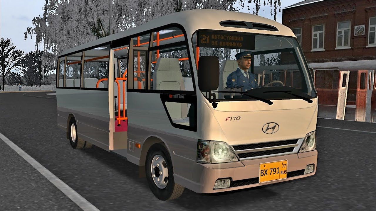 Omsi 2 Hyundai County тружусь на сельских просторах в Деревеньке