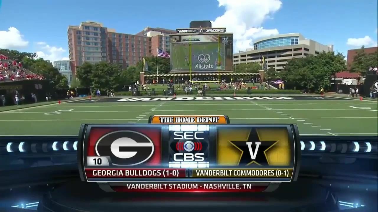 #10 Georgia at Vanderbilt Week 2 2015 | Full Game 720p60fps