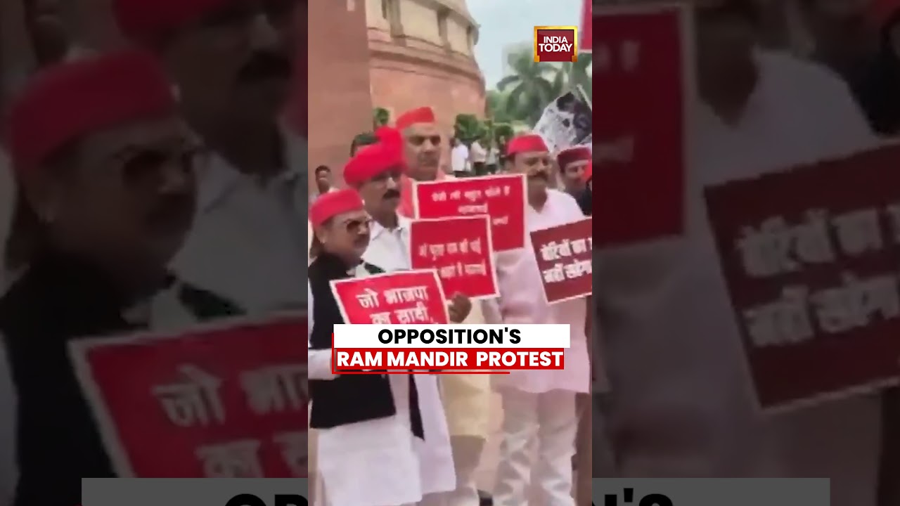 Priyanka Gandhi, Opposition MPs Protest Over Alleged Ram Mandir Donation Embezzlement Case