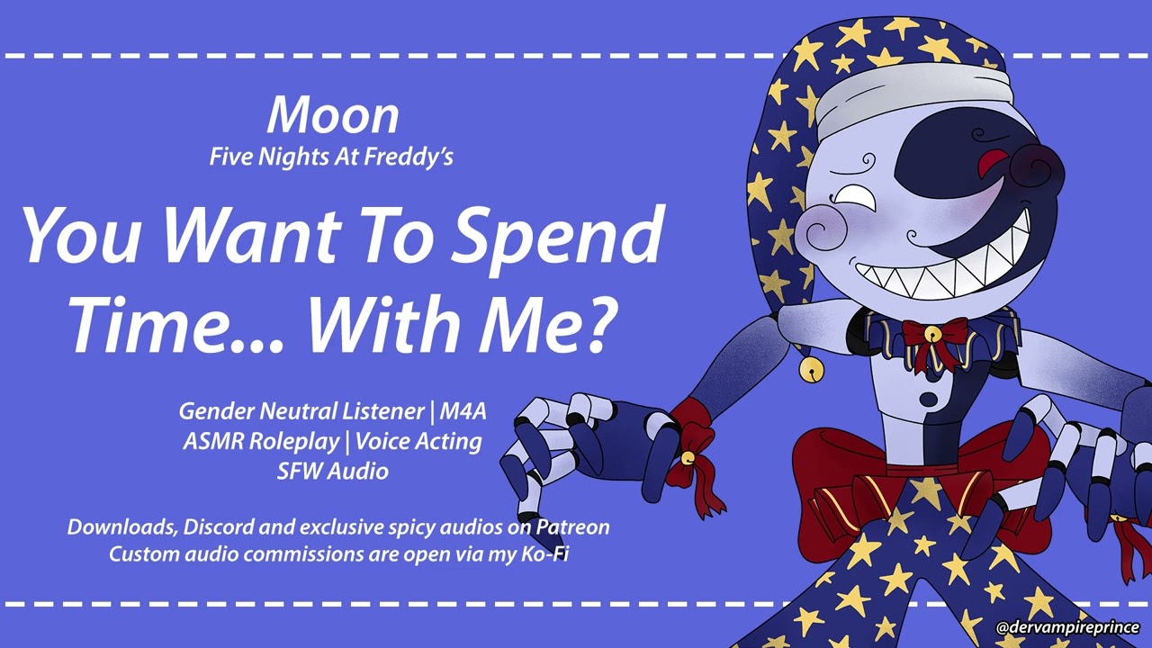 ASMR | FNAF - Spending Your Break With Moon [M4A] [Reverse comfort] [Sleep aid]