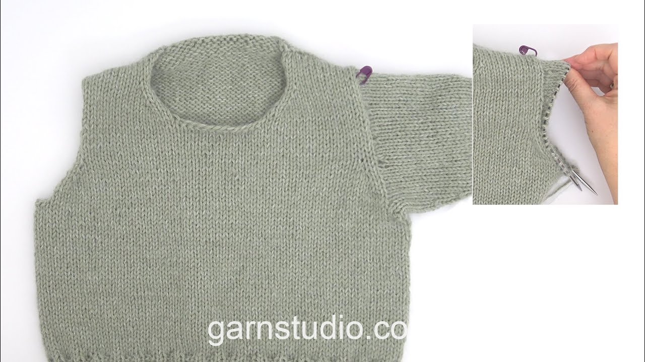 How to work a sleeve to a garment with European shoulder with short rows