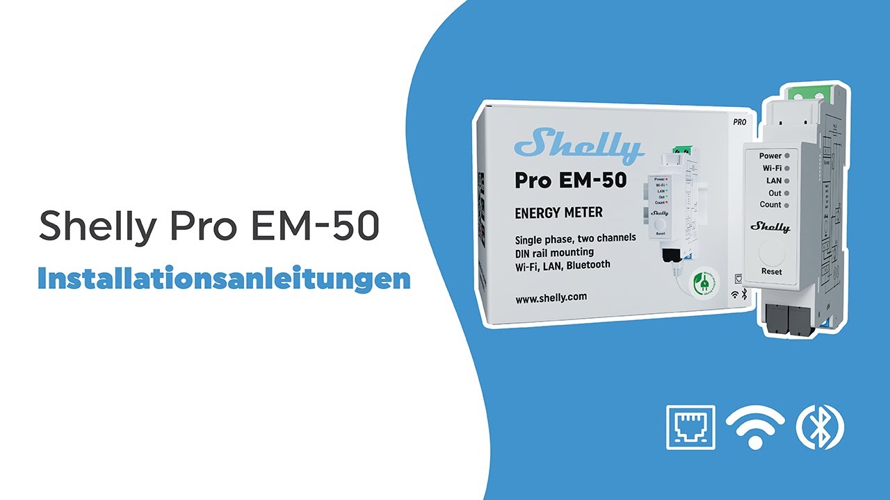 Shelly Pro EM-50 - Installationsvideo DE