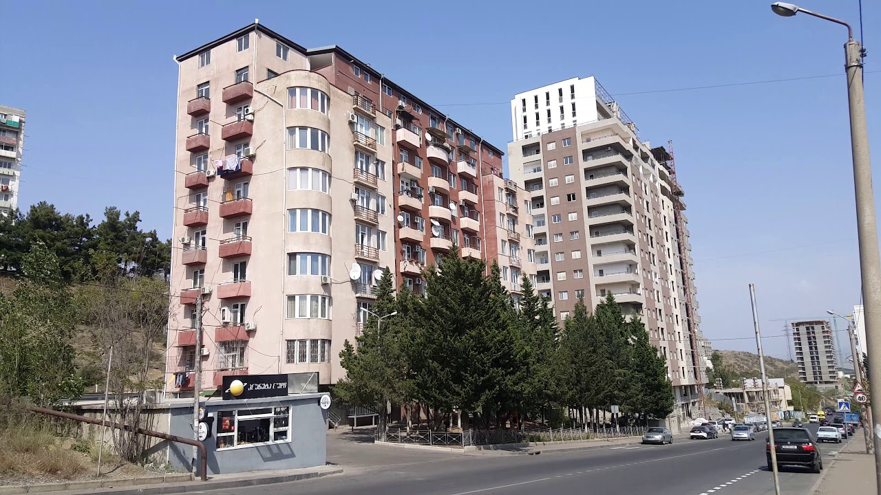 Tbilisi 4k video. Nutsubidze plato 3-rd microdistrict. ნუცუბიძის პლატო 3-ე მიკრო