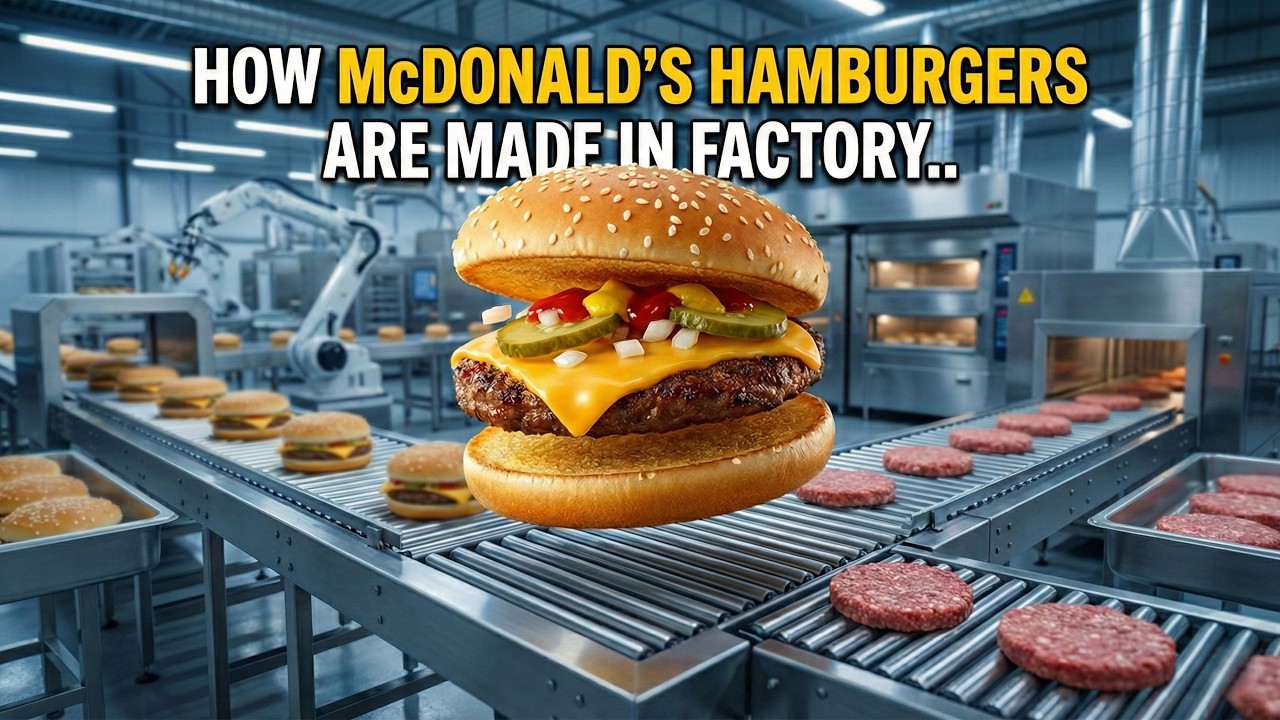How McDonald’s Hamburgers Are Made In Factory | Inside Food Factory