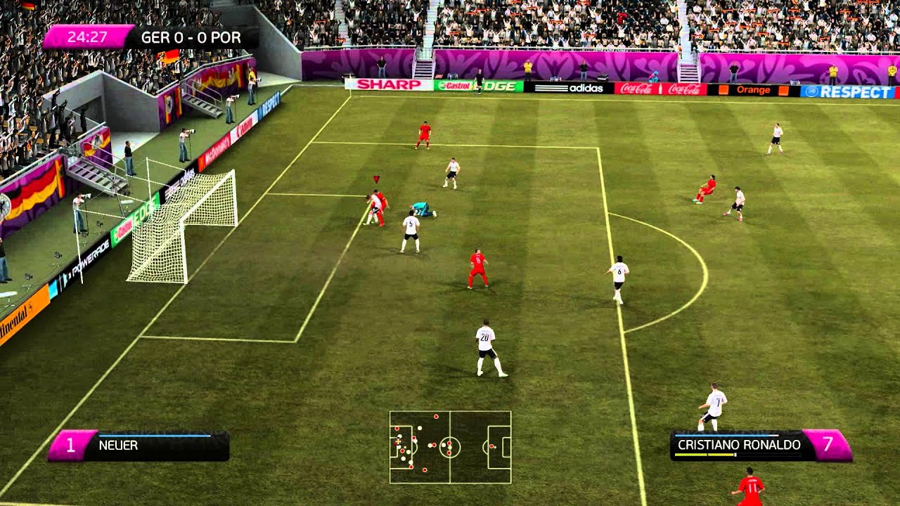 Fifa 12 Euro 2012 : Germany vs Portugal 1st Half [gameplay PC] HD1080p