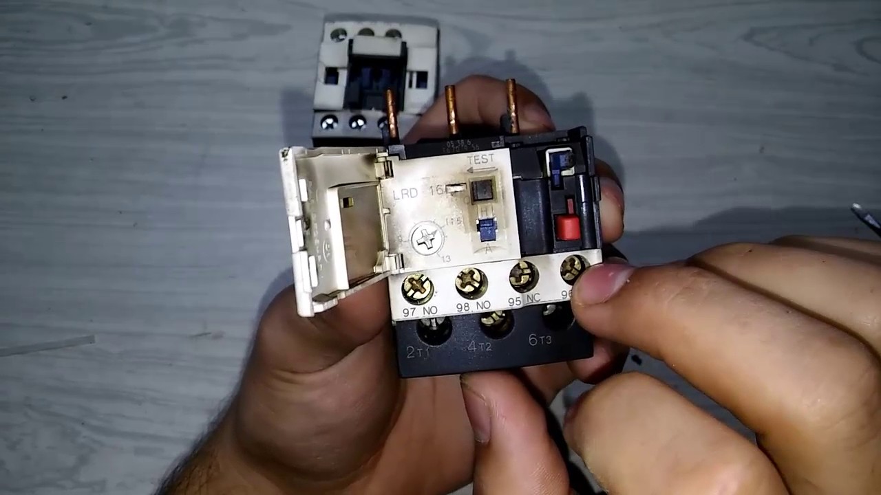 Como conectar un contactor y un rele termico