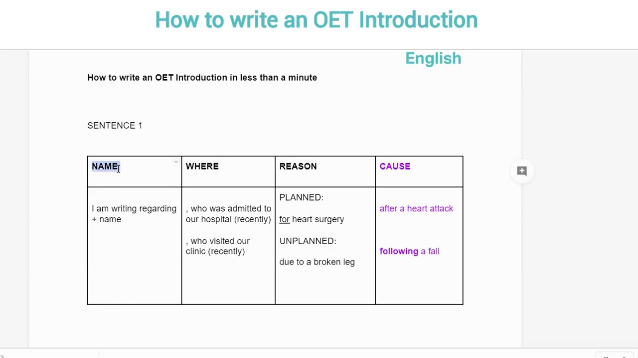 OET Introduction Video (Discharge Letter)