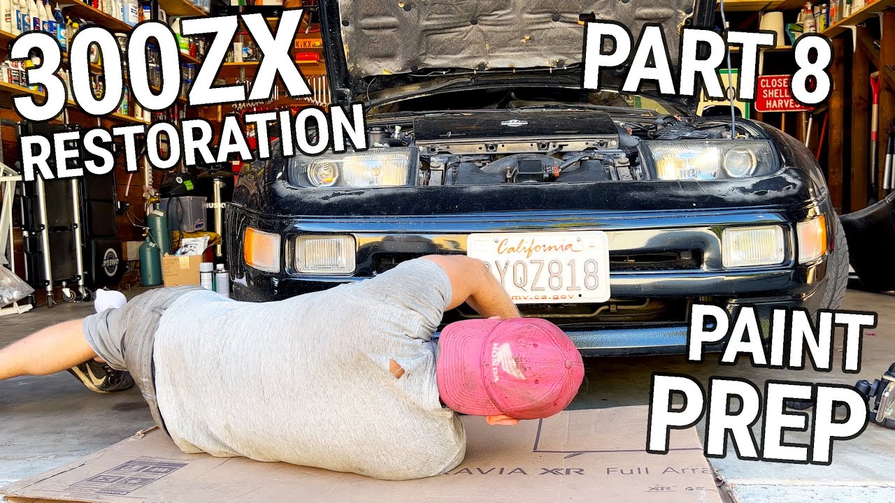 Nissan 300ZX Z32 Restoration Part 8: DIY Garage Paint Job Prep, Hatch Replacement and Bumper Removal