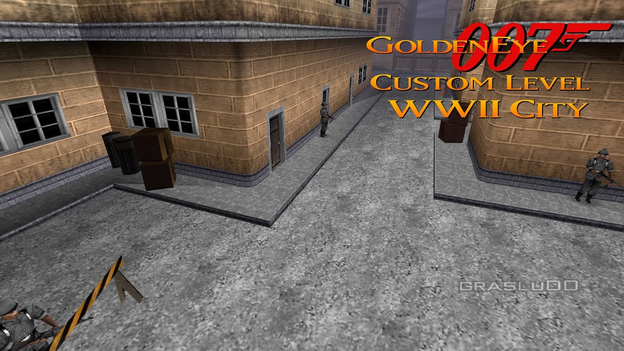 GoldenEye 007 N64 - WW2 City - 00 Agent (Custom level)