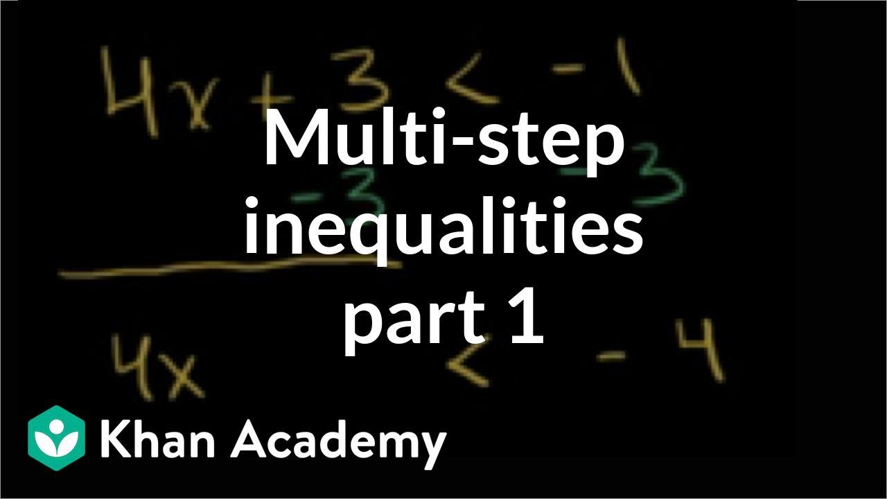 Multi-step inequalities | Linear inequalities | Algebra I | Khan Academy