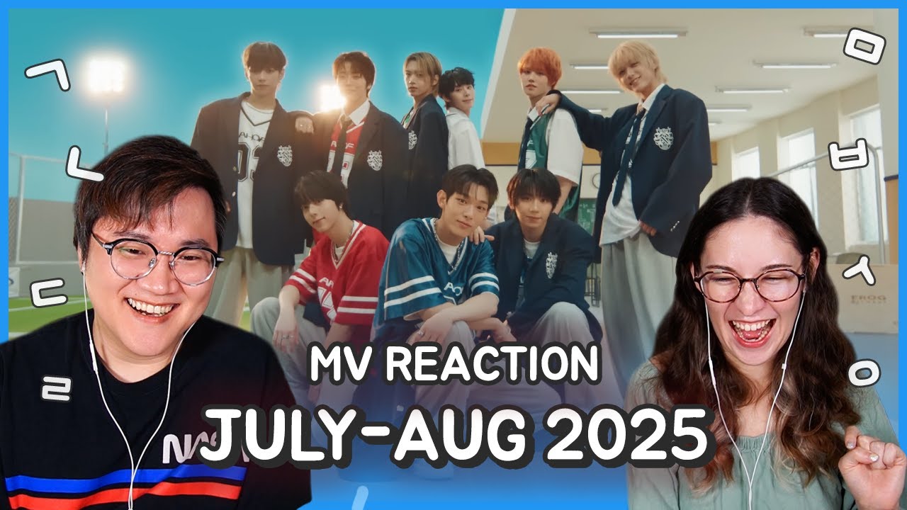 Trilingual 🇺🇸🇰🇷🇯🇵  Couple's KPOP MV REACTION MARATHON! (July - August 2025)