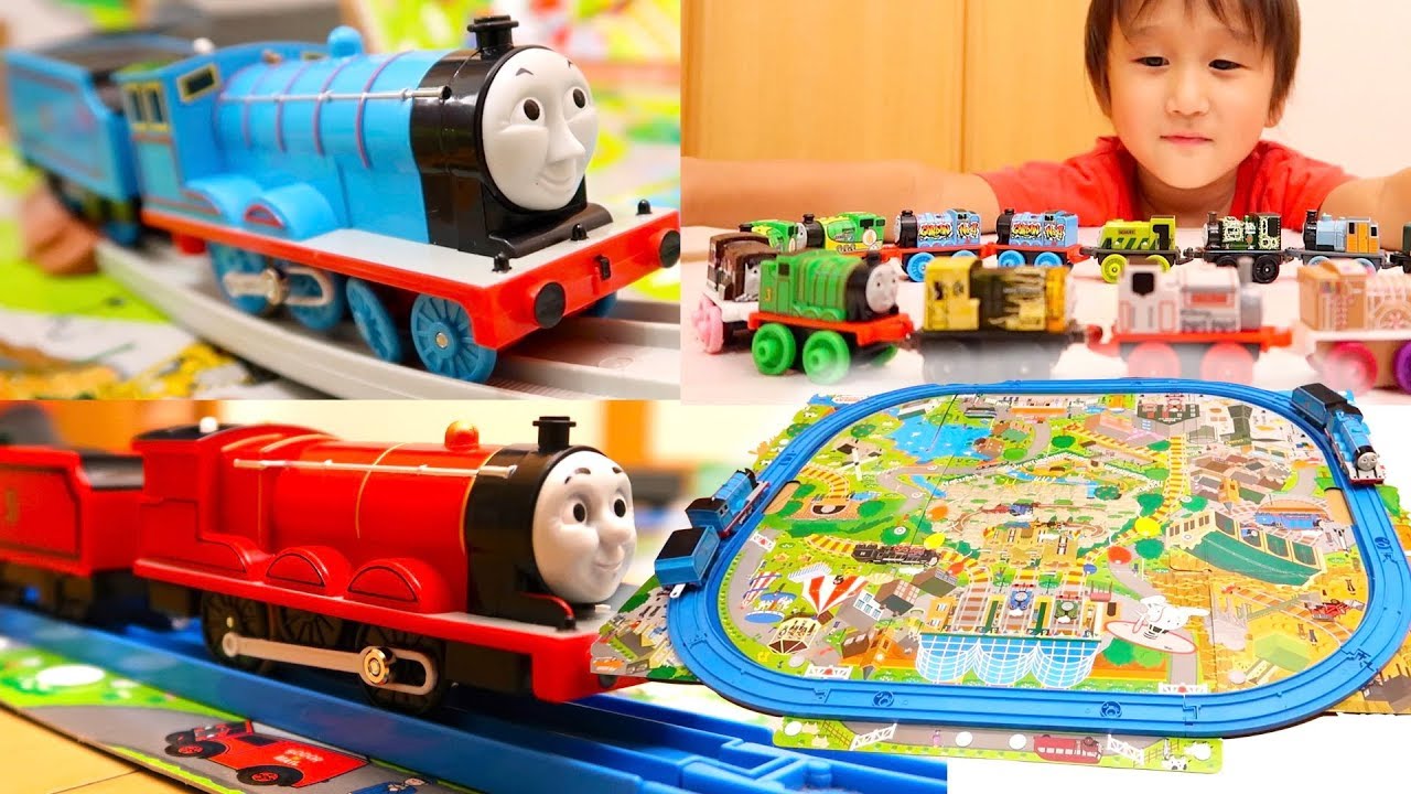 プラレール きかんしゃトーマス連続再生５ エドワード ミニミニトーマス おかたづけプレイマップ ジェームス【かとちゃん】
