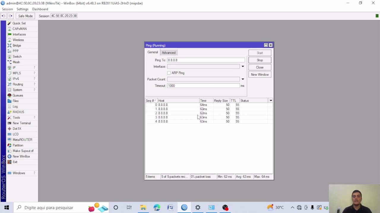 CONFIGURANDO DHCP CLIENT NO MIKROTIK RB 2011.