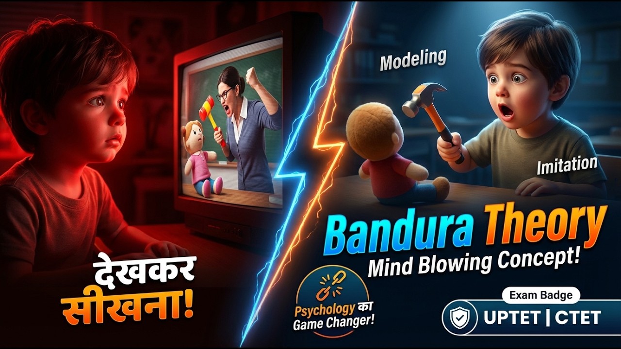 Bandura Social Learning Theory 🔥 | Modeling & Imitation MCQs | UPTET CTET CDP