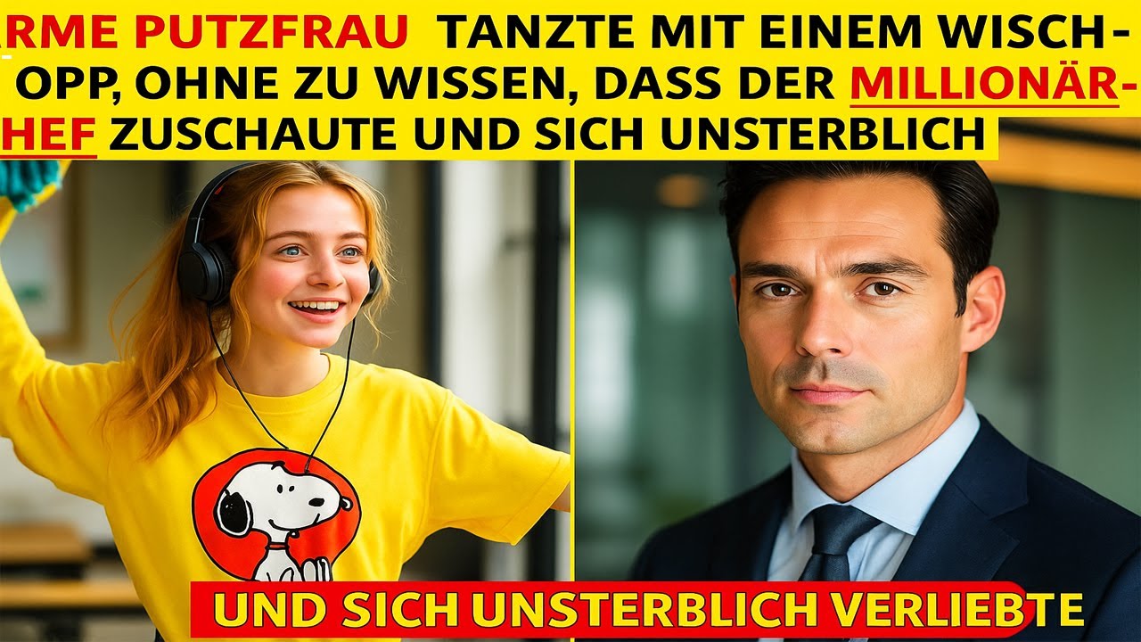 ARME PUTZFRAU TANZTE BEI DER ARBEIT, OHNE ZU WISSEN, DASS DER MILLIONÄR-CHEF ALLES BEOBACHTETE UND..