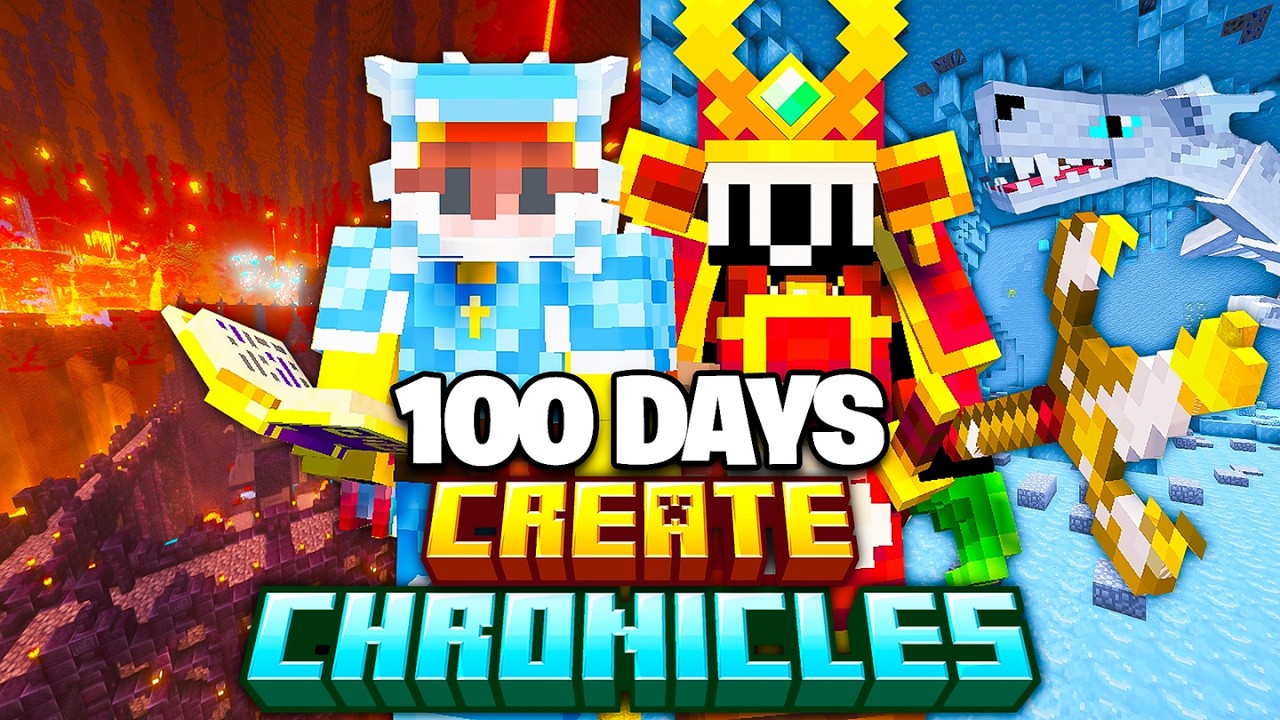 We Survived 100 Days in CREATE CHRONICLES in Minecraft...