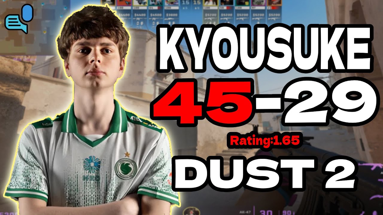 kyousuke (45-29) | Rating 1.65 | w/sh1nejezzz +VOICE | dust2 FACEIT EU | Jan 10, 2026