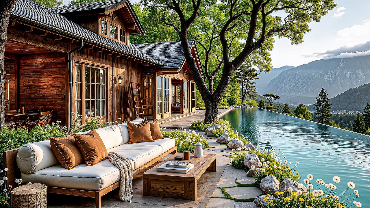 Morning Jazz Music In A Tranquil Cabin Space - Soothing Jazz Harmony For A Positive Mood