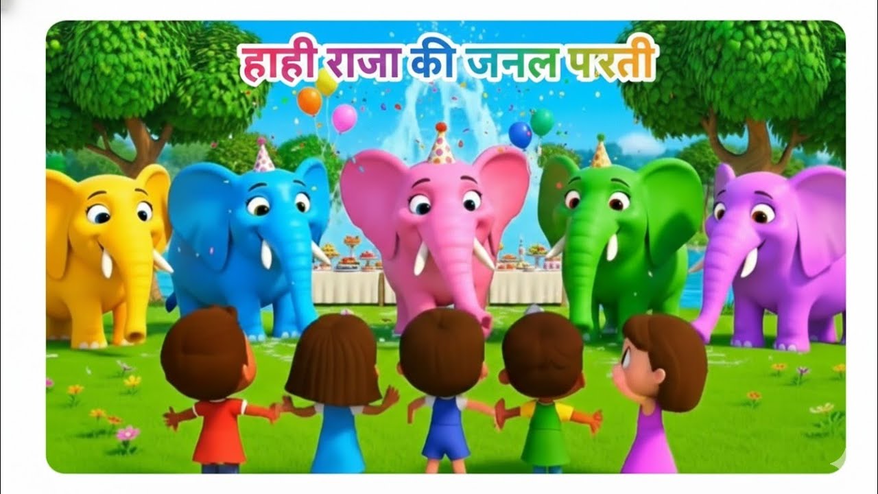 हाथी राजा की जंगल पार्टी | Hathi Raja Kahan Chale | Hindi Rhymes for Kids